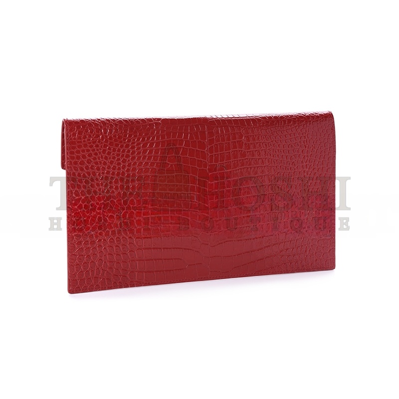 Y51 UPTOWN POUCH IN CROCODILE-EMBOSSED SHINY LEATHER 565739607072 (27*16*2cm) Master Quality